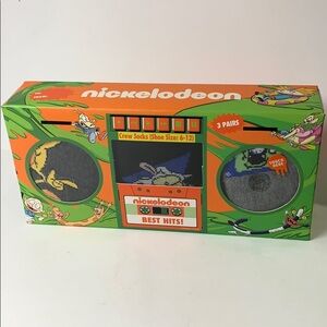 Nickelodeon Best Hits Crew Socks 3-Pair Pack Gift Set Box